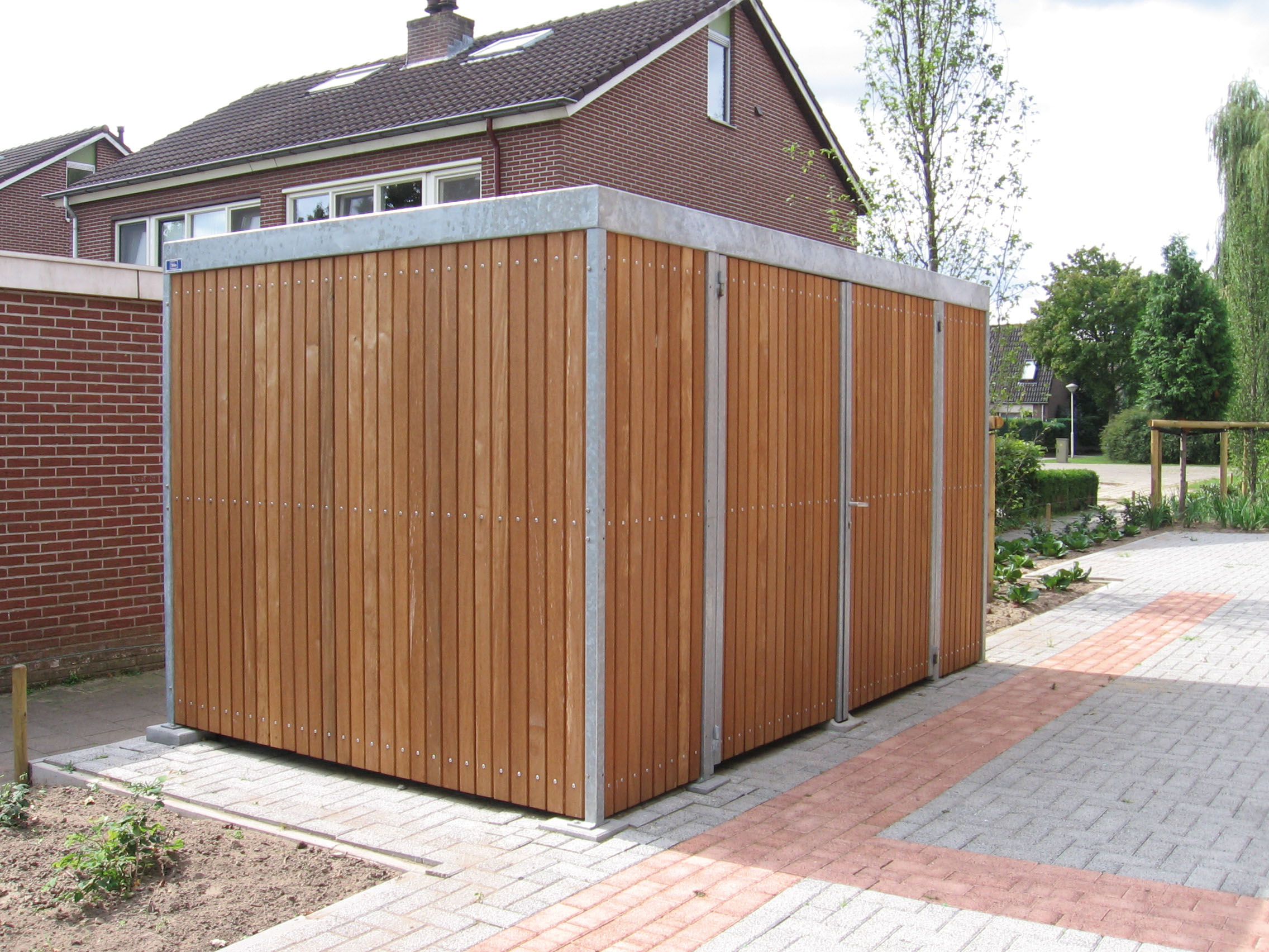 Bin Store Hardwood Cladding